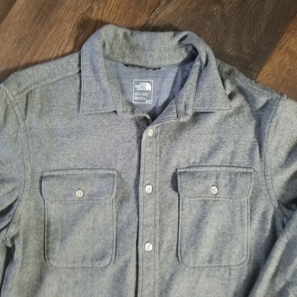 The north face gray button down shirt
